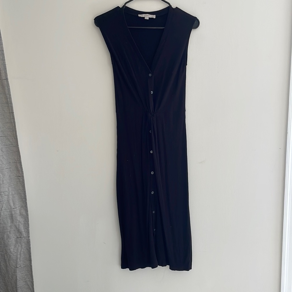 LOFT MIDI Twist Front Dress XSP